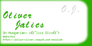 oliver jalics business card